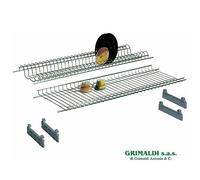 SCOLAPIATTI 76 CM PER CUCINA PORTA INCASSO DOPPIA RETE PENSILE RASTRELLIERA