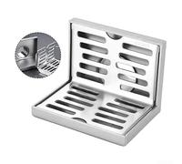 Scolapiatti a forma di L in acciaio inossidabile 304, perfetto per uno smaltimento efficiente delle acque reflue in bagno e negli angoli della cucina (10 cm)