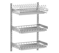 Scolapiatti a parete scolapiatti in acciaio inox da appendere alla parete ciotola piatto di scarico mensola da cucina organizer per asciugare i piatti organizer scaffale porta utensili