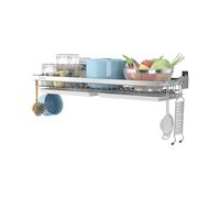 Scolapiatti A Parete, Scolapiatti, Scolapiatti, Scolapiatti Con Supporto Per Tagliere, Vassoio Per Scolapiatti Per Riporre Gli Utensili Da Cucina(Flat rack,83cm)