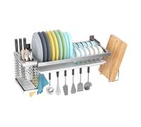 Scolapiatti A Parete, Scolapiatti, Scolapiatti, Scolapiatti Con Supporto Per Tagliere, Vassoio Per Scolapiatti Per Riporre Gli Utensili Da Cucina(Bowl rack,53cm)