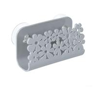 Scolapiatti a ventosa per spugne e strofinacci, supporto in plastica per cucina e bagno, design ventilato per mantenere gli oggetti asciutti e organizzati (grigio)