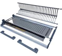 SCOLAPIATTI ACCIAIO INOX AD INCASSO CON TELAIO REGOLABILE RACCOGLI GOCCE 86 CM C