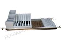scolapiatti acciaio inox e moplen cm 56 per pensile BASSO vasistas - LAV-PKS56