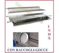 SCOLAPIATTI AD INCASSO 56 70 76 86 CM ACCIAIO CON RACCOGLI GOCCE COLAPIATTI 2023