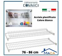 SCOLAPIATTI IN ACCIAIO PLASTIFICATO 76 CM A 2 RETI