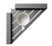 Scolapiatti angolare in Meta Cornel, resistente alla ruggine | Scolapiatti angolare per cucina, utensili da cucina, spugne, sapone, cucina e lavaggio