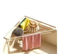 Scolapiatti angolare per lavello, portaspugna triangolare, in acciaio | Scolapiatti triangolare, per camper, armadio, cassetto, piano di lavoro, regalo interno, decorazione