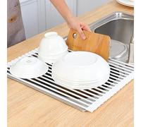 Scolapiatti avvolgibile, Scolapiatti sopra il lavandino for frutta e verdura, diverse dimensioni(20 * 13inch)