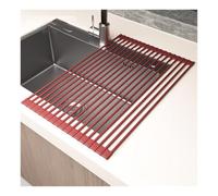 Scolapiatti avvolgibile, Stendino arrotolabile sopra il lavandino, multicolore, in diverse misure(Red,43x33cm/16.9x13.0in)