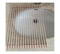 Scolapiatti avvolgibile, Stendino arrotolabile sopra il lavello, multicolore, in diverse misure(Beige,43x33cm/16.9x13.0in)