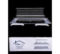 SCOLAPIATTI CM 76 PORTAPIATTI PENSILE VASCHETTA IN PLASTICA CROMATO/PLASTIFICATO