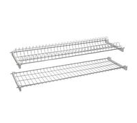 SCOLAPIATTI CM 86 CON RETE CROMATA PORTAPIATTI PENSILE CON SUPPORTI IN OMAGGIO