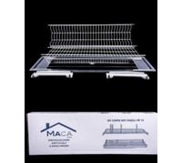 COPPIE RETI SCOLAPIATTI PER PENSILE 86 CM METALLO PLASTIFICATO BIANCO + VASSOIO