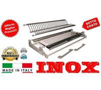SCOLAPIATTI COLAPIATTI 56 CM ACCIAIO INOX CON BASE VASCHETTA TELAIO REGOLABILE