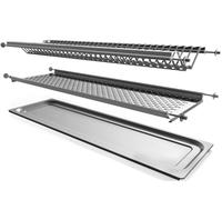 SCOLAPIATTI COLAPIATTI ACCIAIO INOX 18/10 AD INCASSO 46-96 CM CON RACCOGLI GOCCE