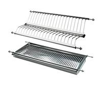 SCOLAPIATTI COLAPIATTI ACCIAIO INOX AD INCASSO 56 76 86 CM CON RACCOGLI GOCCE