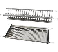 SCOLAPIATTI COLAPIATTI ACCIAIO INOX AD INCASSO 56 76 86 CM CON RACCOGLI GOCCE