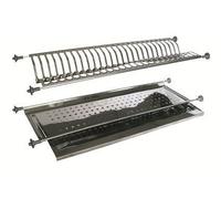 SCOLAPIATTI COLAPIATTI AD INCASSO DI 76 CM ACCIAIO INOX CON BASE VASCHETTA GOCCE