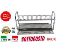 SCOLAPIATTI COLAPIATTI BASE O APPOGGIO IN ACCIAIO INOX DA 80 CON RACCOGLIGOCCE