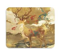 Scolapiatti con cervo cinese rosso e oro per il capodanno cinese, con tappetino in gomma, assorbente, tappetino in terra di diatomee, decorazione per piano di lavoro della cucina, 59,9 x 50 cm