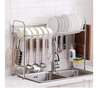 Scolapiatti con cestello sospeso, scolapiatti per Posate, scolapiatti sopra Il lavello, scolapiatti in Acciaio Inox, scolapiatti Grande, Organizer per Spazio KitchenAid