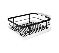 Scolapiatti con scolapiatti - Scolapiatti per lavello compatto, scolapiatti salvaspazio, organizer da cucina resistente, facile da usare per casa, famiglia, camper, armadietto,