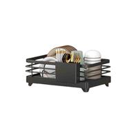 Scolapiatti con vassoio di scarico e portaposate rimovibile, design girevole a 360° per un'asciugatura efficiente, organizer salvaspazio per lavello da cucina
