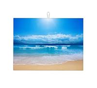 Scolapiatti con vista mare e cielo per il bancone della cucina, tappetino per scolapiatti per il bancone, facile da usare, grande 18 x 24 pollici