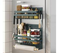 Scolapiatti da appendere sopra il lavello - Regola Portapiatti da parete sopra il lavello, tagliere e porta spezie(Green,45 * 30 * 11.5cm)