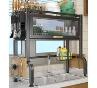 Scolapiatti da appendere sopra il lavello - Regola Scolapiatti regolabile in acciaio inox sopra il lavello 65-85 cm(65cm)