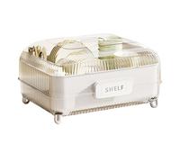 Scolapiatti da cucina con copertura antipolvere, piatto salvaspazio per uso domestico sul piano di lavoro del lavandino o sull'area di stoccaggio, ideale per asciugare i piatti e riporre piatti