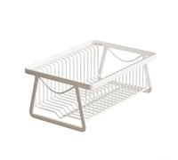 Scolapiatti da cucina con vassoio rimovibile per drenare l'acqua antiruggine design in ferro supporta più dimensioni e utensili