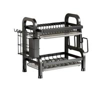 Scolapiatti da cucina - Durablle Kitchen Plate Rack | Salvaspazio scolapiatti rubinetto Storage Sponge Holder | Organizer per lavello da cucina e accessori per piatti, coltelli, cucchiai e forchette