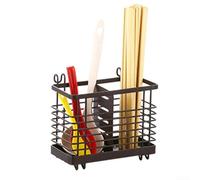 Scolapiatti da cucina in acciaio al carbonio con base rimovibile e gancio per appenderlo, robusto organizer per mantenere gli utensili asciutti e ben conservati (marrone)