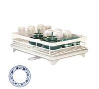 Scolapiatti da cucina, in acciaio al carbonio resistente, ripiano multi zona, pratico organizer da banco con ripiano superiore rimovibile e stabile antiruggine | Organizzazione cucina per