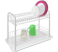 Scolapiatti da Cucina Lavello con Vassoio Zio 2 Posti Bianco Artex