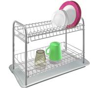 Scolapiatti da Cucina Lavello con Vassoio Zio 2 Posti Silver Artex