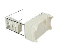 Scolapiatti da cucina, organizer per lavello con porta spugna e asta per asciugamani, efficiente canalina di drenaggio dell'acqua per spugne e spazzole, (bianco)