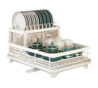 Scolapiatti da cucina per utensili da cucina, ripiano pieghevole per piatti, ciotole, tazze e posate, scolapiatti da appoggio, soluzione salvaspazio da cucina