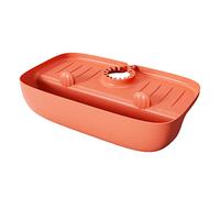 Scolapiatti da cucina, supporto per lavello con scarico, organizer da cucina, per la casa, scolapiatti in acciaio inox (B, taglia unica)