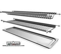 Scolapiatti da incasso Pensile Inox cm.85-87 C/Vassoio Salvagocce Acciaio inox