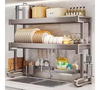 Scolapiatti da lavello Scolapiatti sopra lavello, scolapiatti grigio 76 cm/96 cm(96cm/38")