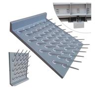 Scolapiatti da parete for laboratorio, 27 pioli, PP, grigio, supporto for attrezzature di pulizia da tavolo for l'industria chimica