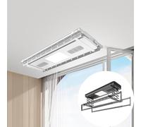 Scolapiatti da soffitto con telecomando, sollevamento automatico, per balcone e uso domestico