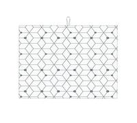 Scolapiatti di colore chiaro per il bancone della cucina, linea geometrica a traliccio, moderno, extra large, resistente, grande, 18 x 24 pollici