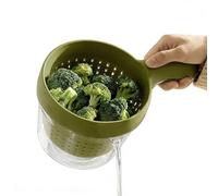 Scolapiatti e Insalatiera | Cesto a doppio strato rimovibile - detergente per frutta e verdura | per preparare pasti, insalate, casa, balcone, viaggi
