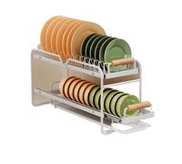 Scolapiatti estraibile a doppio/singolo livello for credenza, scolapiatti estraibile for cucina(Colored,2-tier)