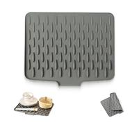 Scolapiatti,Forreen Silicone Scolapiatti con Uscita di Scarico,Resistente al Calore Antiscivolo Silicone,per Cucina Lavello(40x32.5CM)