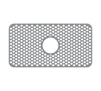 Scolapiatti grande in silicone, tappetino protettivo da cucina, pieghevole, antiscivolo, accessorio per la cucina, grigio, per fondo della fattoria, in acciaio inox, porcellana, nero (grigio, A)